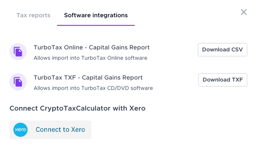 Xero Integration CryptoTaxCalculator