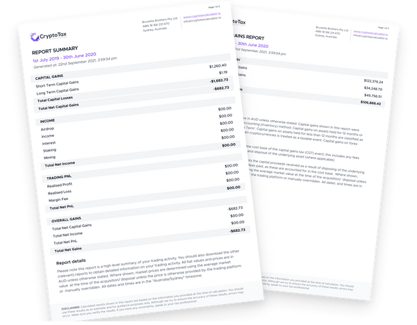 tax report example