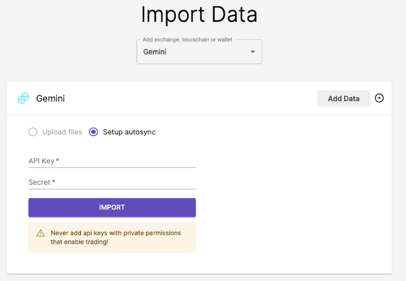 importing your data onto the website
