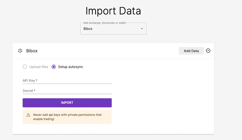 Importing your data onto the website