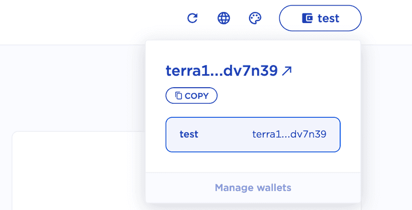 Terra wallet address